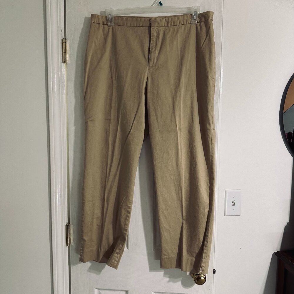 Ralph Lauren Khaki Ankle Pants- size 16